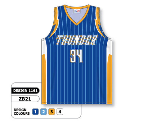 Athletic Knit Custom Sublimated Basketball Jersey Design 1161 (ZB21-1161)